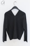 SWAYING 24 Autumn and Winter One-piece wool cardigan SW-SW24AW1T35-HH Black and gray SW-SW24AW1T32